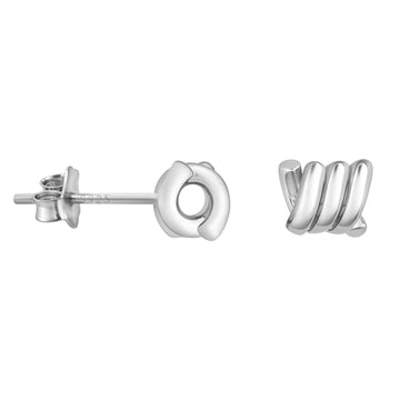 Knoten Ohrstecker in 925 Silber