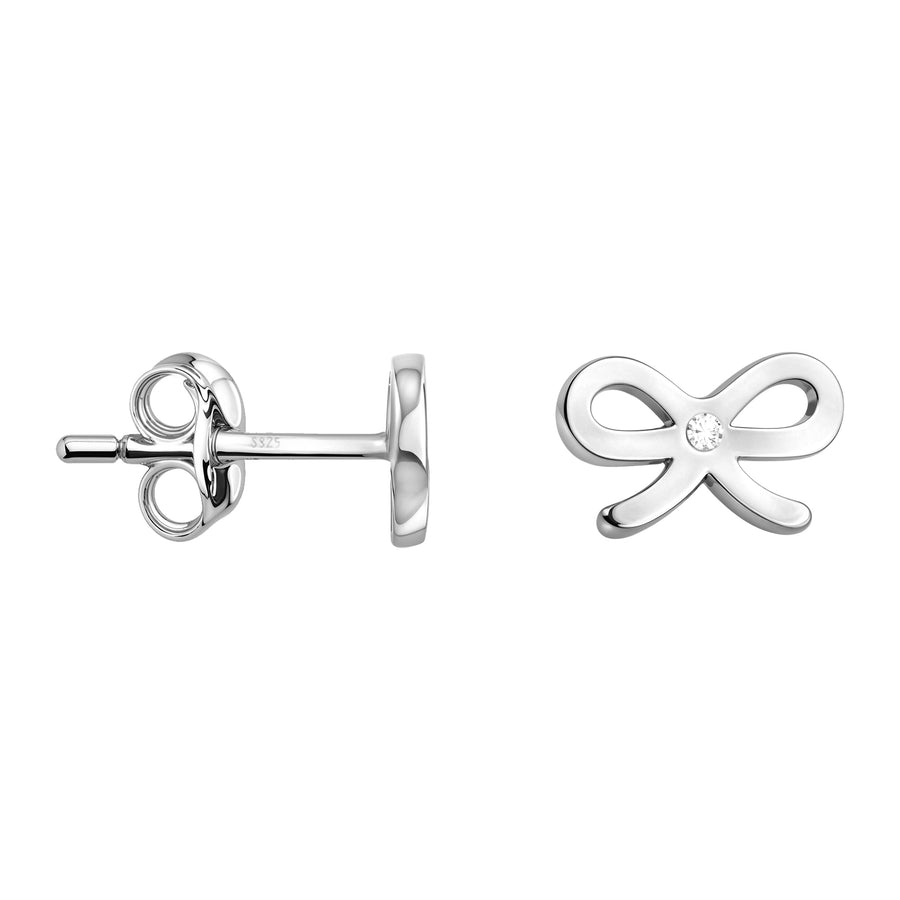 Schleife Ohrstecker in 925 Silber