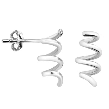 Verdreht Ohrstecker in 925 Silber