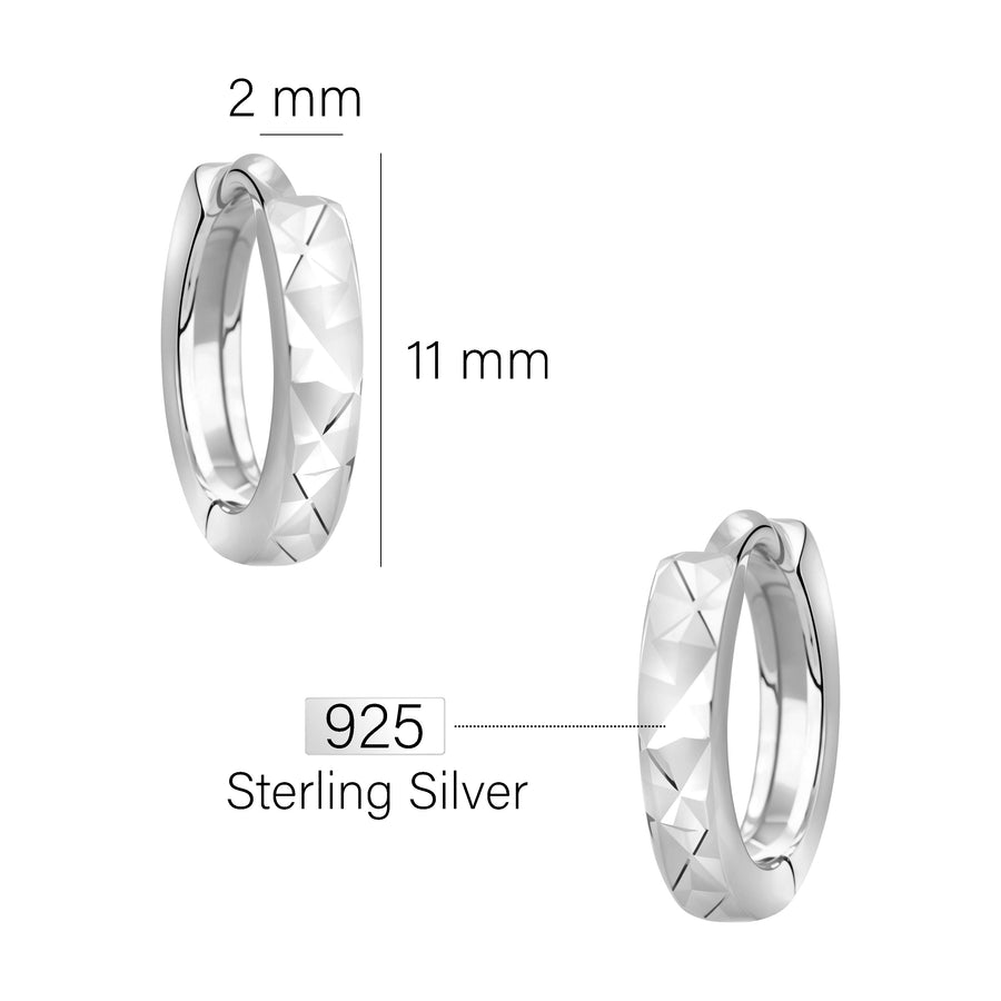 Kaleidoskop Creolen in 925 Silber