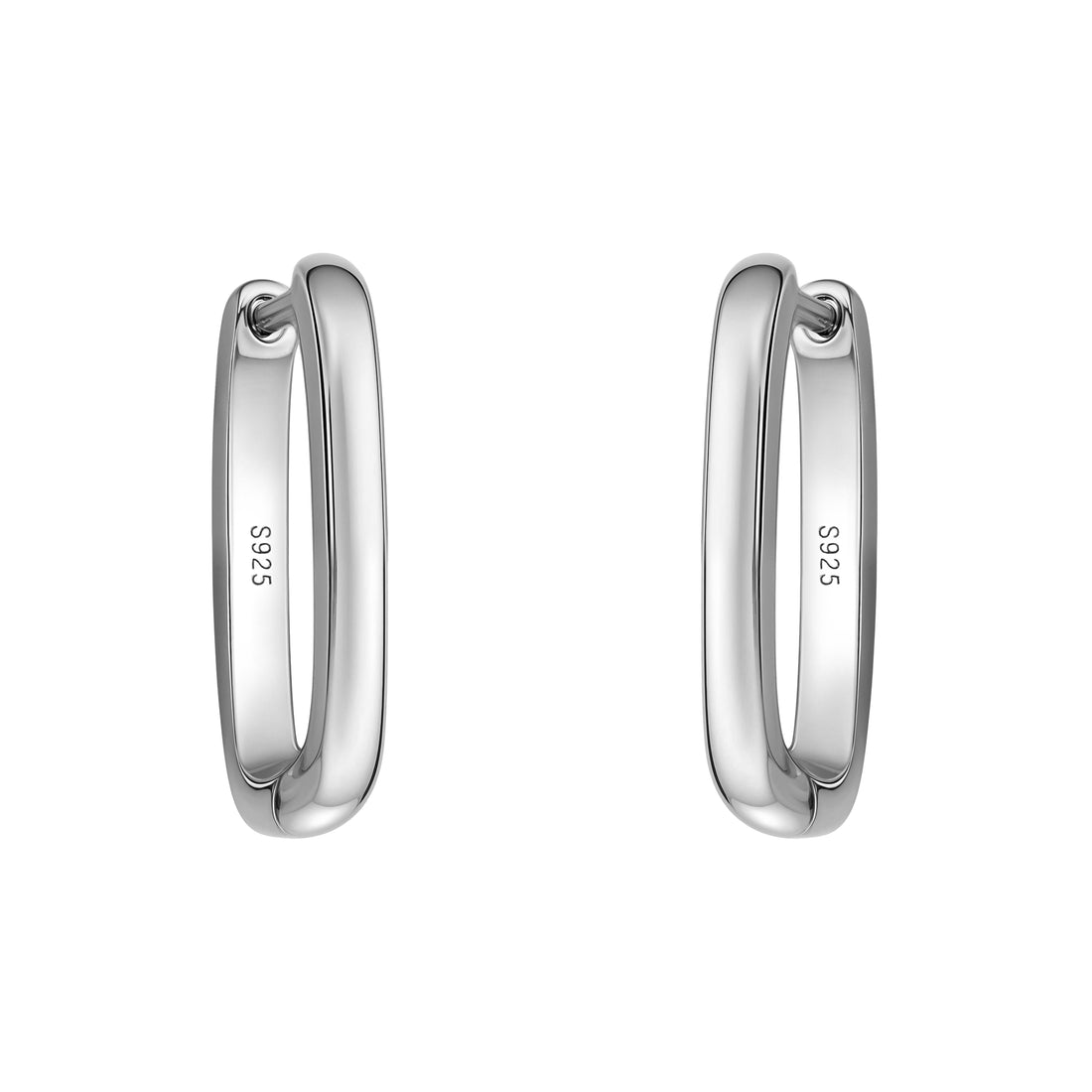 Oval Creolen in 925 Silber