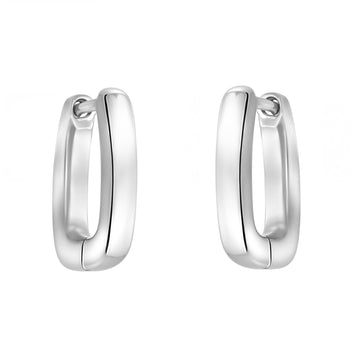 Oval Creolen in 925 Silber