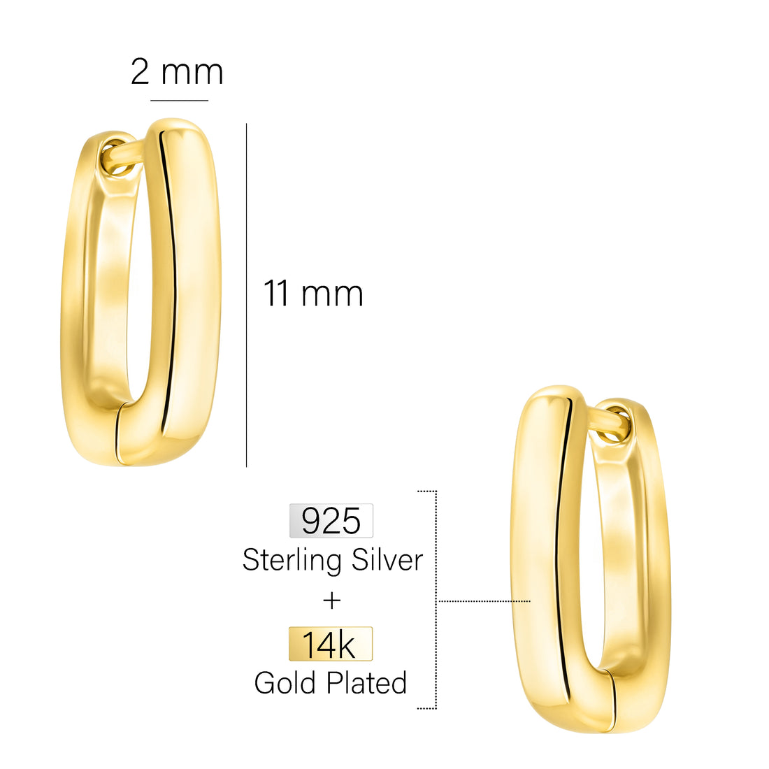 Oval Creolen in 925 Silber