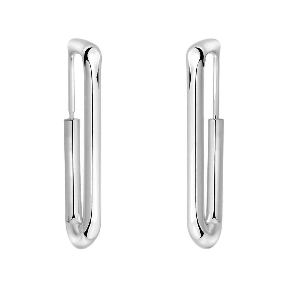 Quadrat Ohrhänger in 925 Silber
