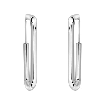 Quadrat Ohrhänger in 925 Silber