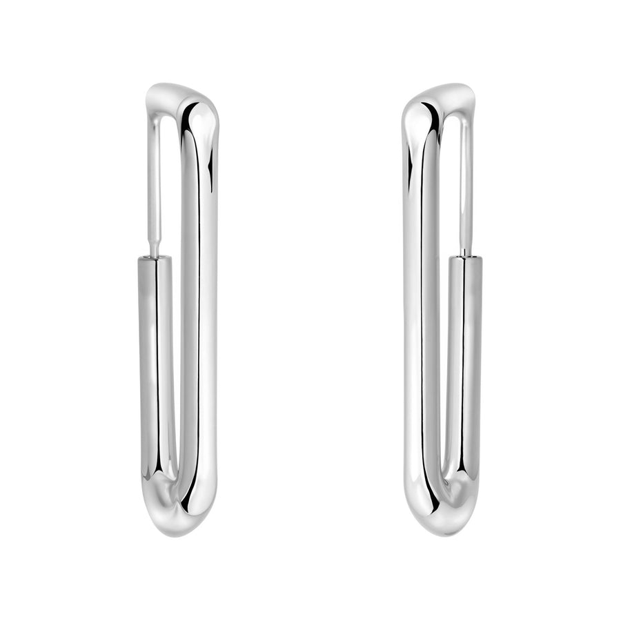 Quadrat Ohrhänger in 925 Silber