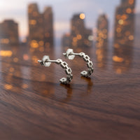 Kette Steck Creolen in 925 Silber