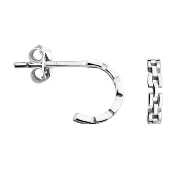 Kette Steck Creolen in 925 Silber