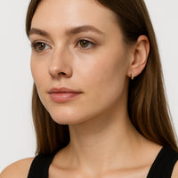 Kette Steck Creolen in 925 Silber