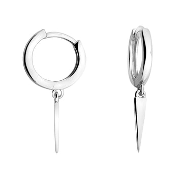 Spitze Creolen in 925 Silber