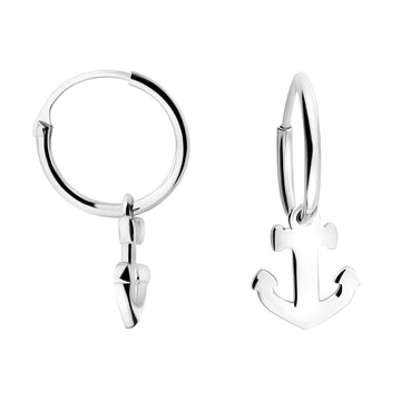 Anker Creolen in 925 Silber