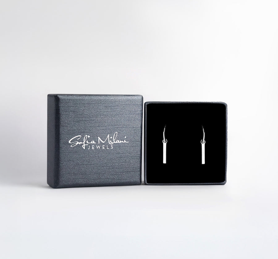 Stab Creolen in 925 Silber