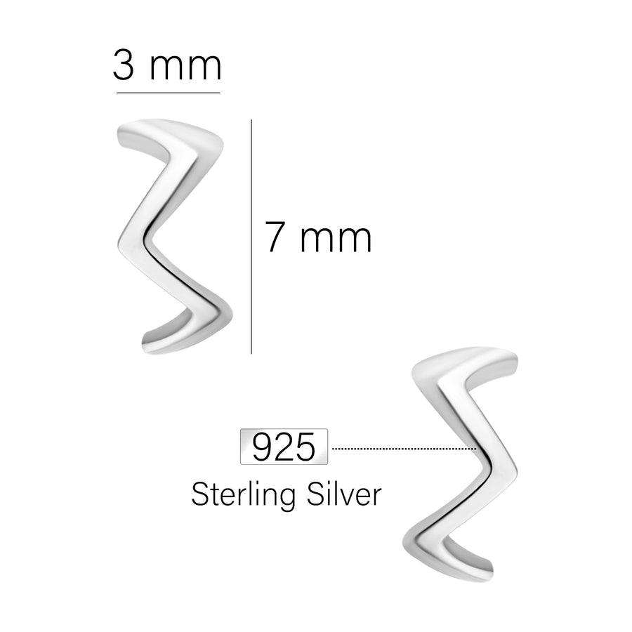 Zickzack Ear Cuff in 925 Silber