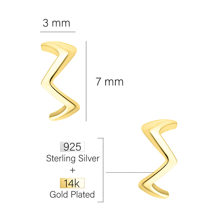 Zickzack Ear Cuff in 925 Silber
