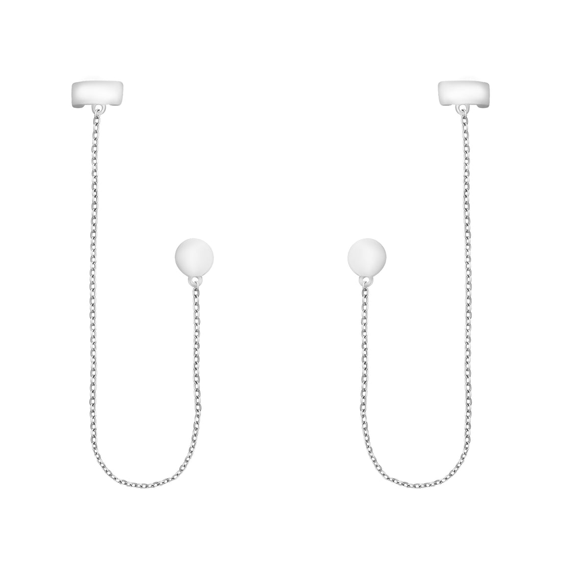 Kreis Ohrhänger in 925 Silber