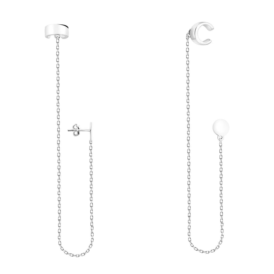 Kreis Ohrhänger in 925 Silber