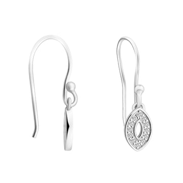 Oval Ohrhänger in 925 Silber