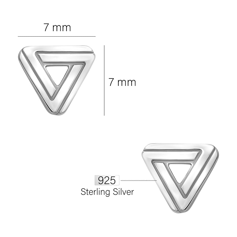 Dreieck Ohrstecker in 925 Silber