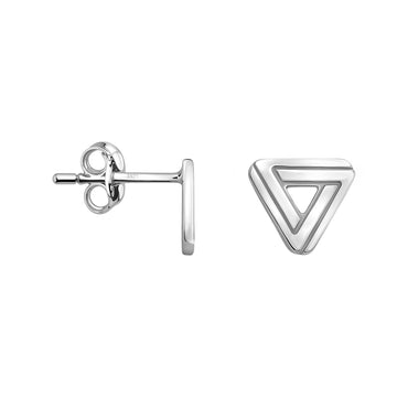 Dreieck Ohrstecker in 925 Silber