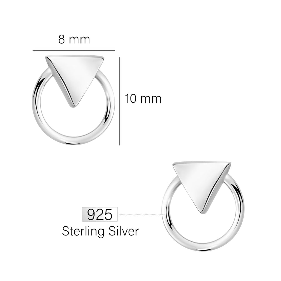Kreis Ohrstecker in 925 Silber
