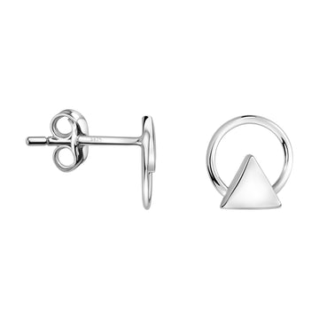 Kreis Ohrstecker in 925 Silber