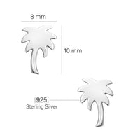 Palme Ohrstecker in 925 Silber