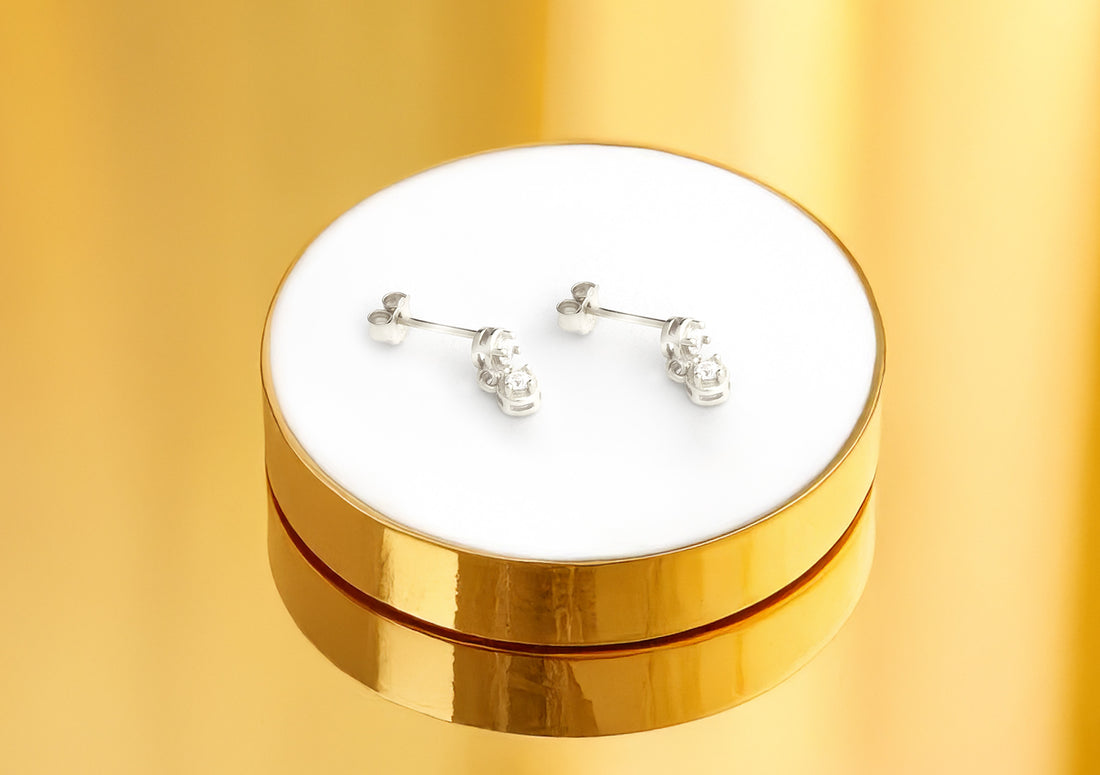Zirconia Ohrstecker in 925 Silber