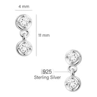 Zirconia Ohrstecker in 925 Silber