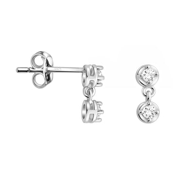 Zirconia Ohrstecker in 925 Silber