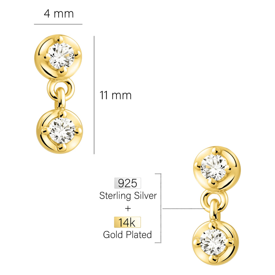 Zirconia Ohrstecker in 925 Silber