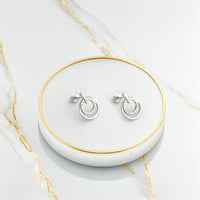 Kreise Ohrstecker in 925 Silber