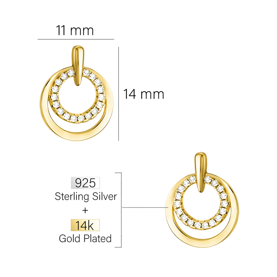 Kreise Ohrstecker in 925 Silber