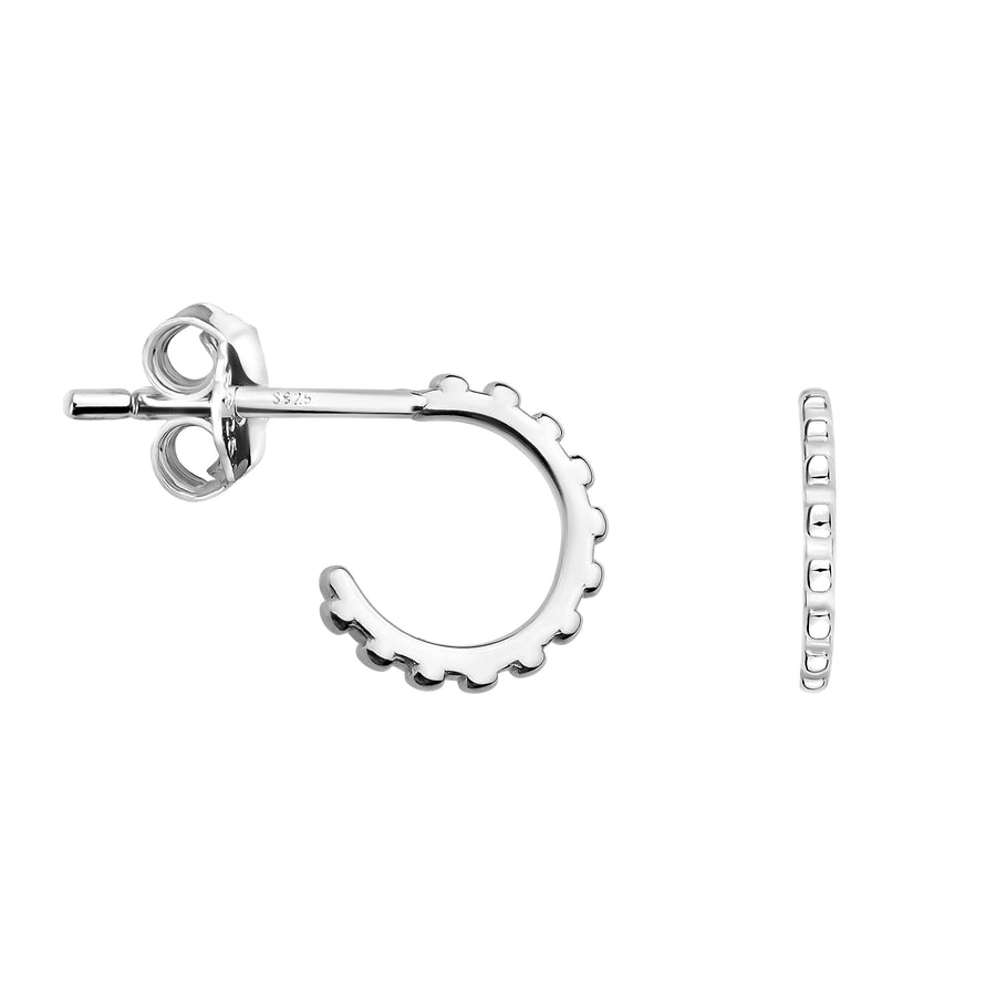 Haupt- und Seitenansicht von Creolen Steck Creolen in 925 Silber von Sofia Milani - E1610