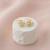 CloseUp von Blumen Ohrhänger in 925 Silber von Sofia Milani - E1619