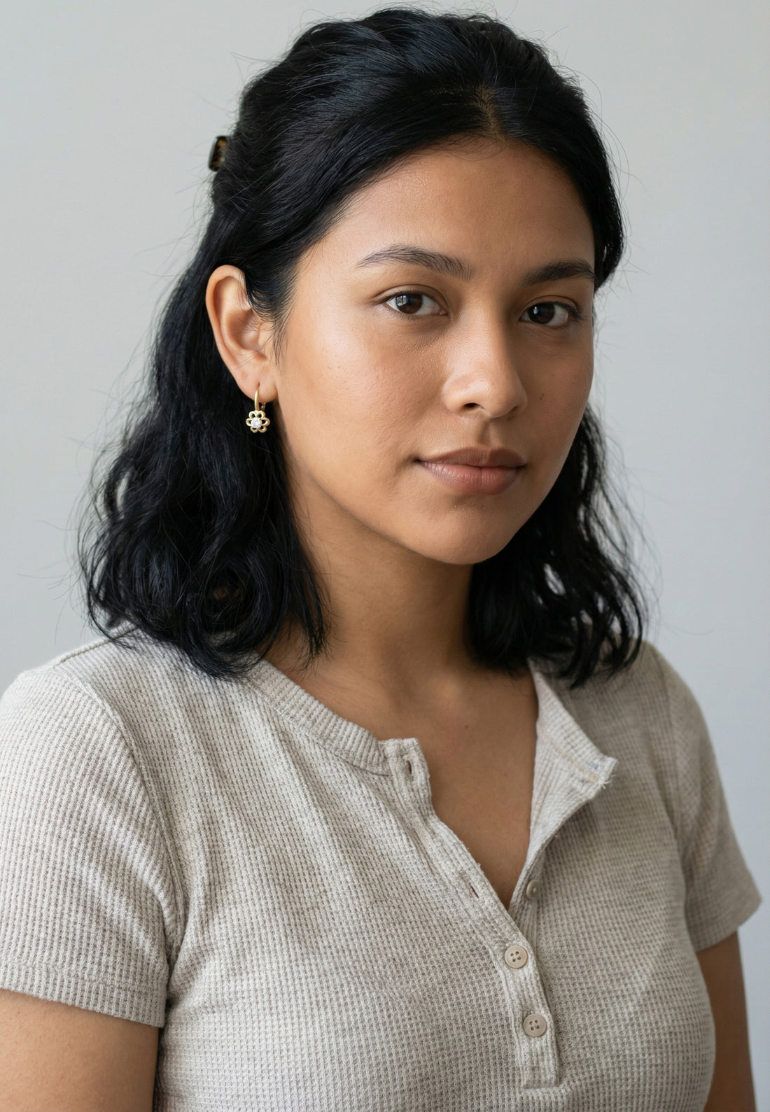 Modelansicht von Blumen Ohrhänger in 925 Silber von Sofia Milani - E1619