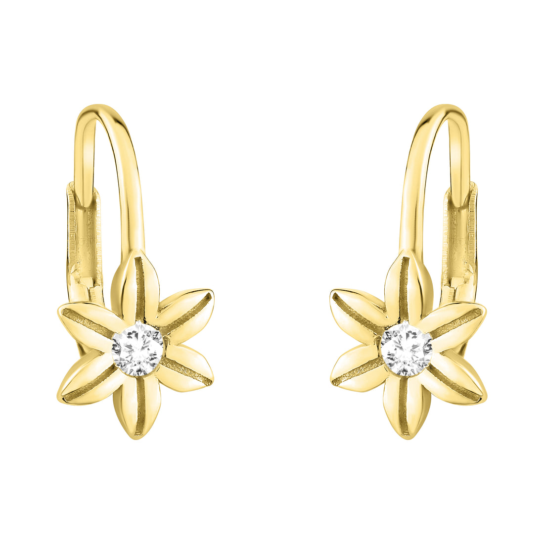 Haupt- und Seitenansicht von Blumen Ohrhänger in 925 Silber von Sofia Milani - E1621