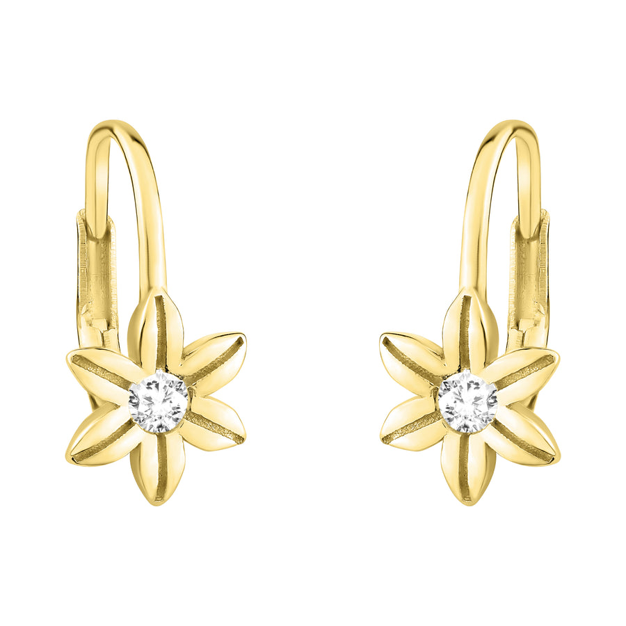 Haupt- und Seitenansicht von Blumen Ohrhänger in 925 Silber von Sofia Milani - E1621