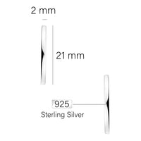 Maßenansicht von Creolen Steck Creolen in 925 Silber von Sofia Milani - E1626