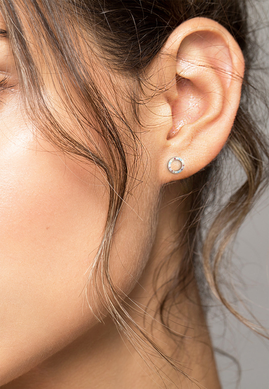 Kreis Ohrstecker in 925 Silber von Sofia Milani