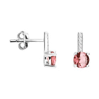 Haupt- und Seitenansicht von Zirkonia Ohrstecker in 925 Silber von Sofia Milani - E1692