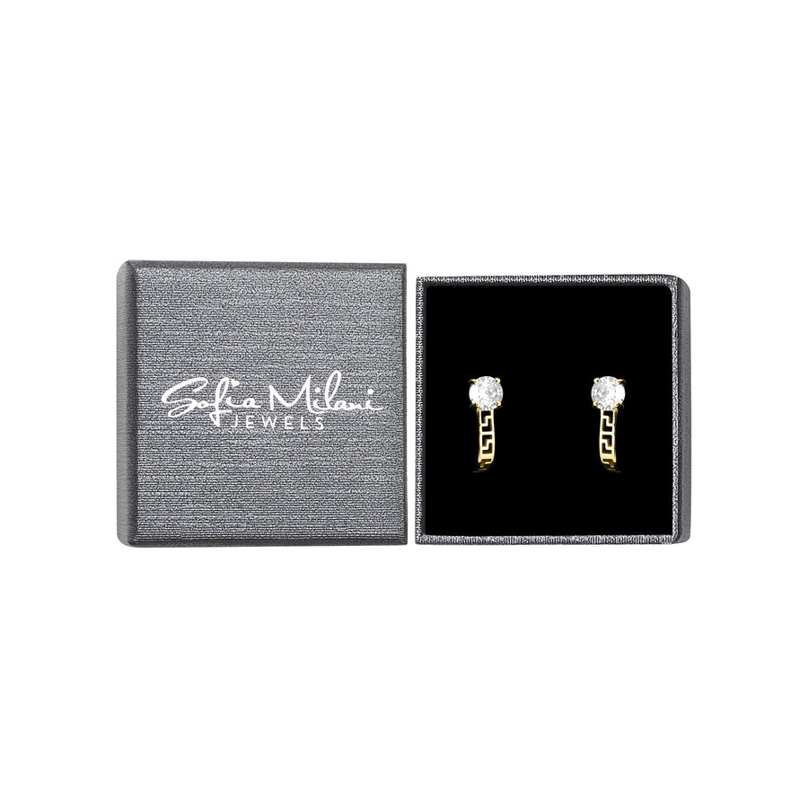 Boxansicht von Zirkonia Ohrstecker in 925 Silber von Sofia Milani - E1731
