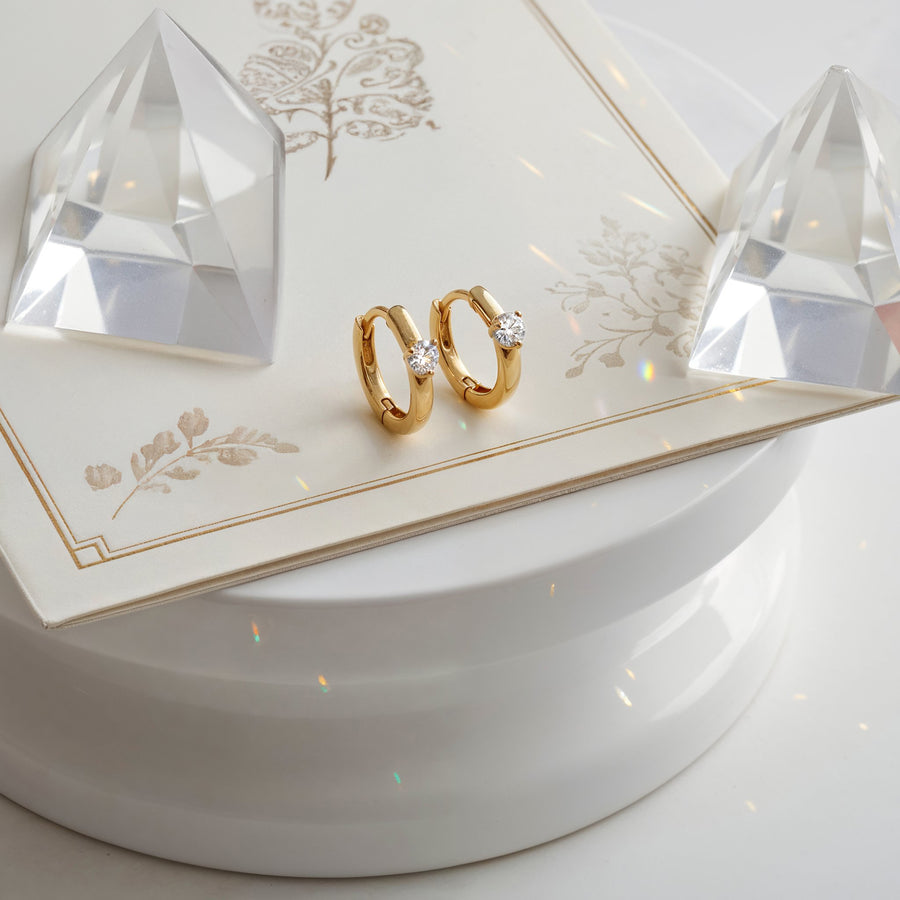 Zirkonia Creolen in 925 Silber von Sofia Milani - E1768