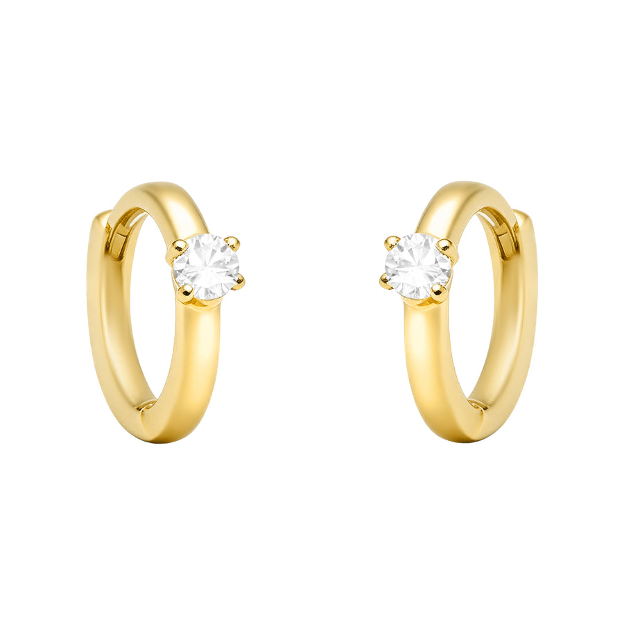 Haupt- und Seitenansicht von Zirkonia Creolen in 925 Silber von Sofia Milani - E1768