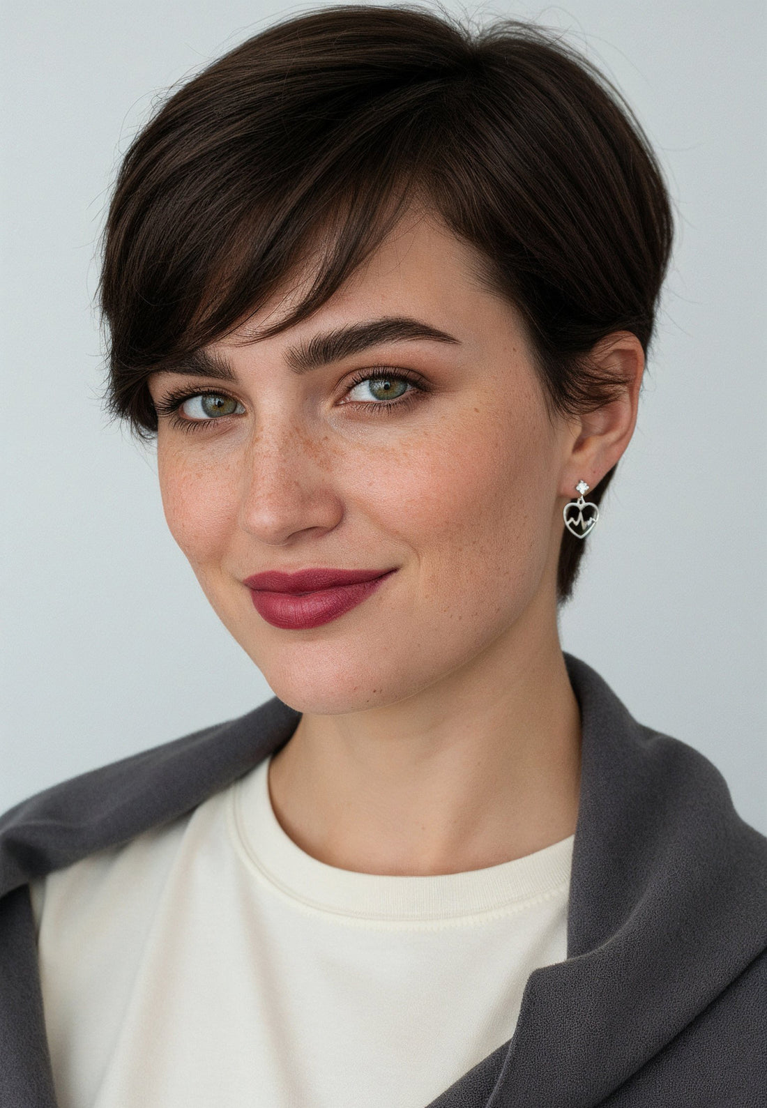 Modelansicht von Herz Ohrhänger in 925 Silber von Sofia Milani - E1770