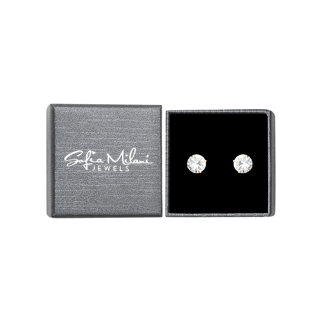 Boxansicht von Zirkonia Ohrstecker in 925 Silber von Sofia Milani - E1776