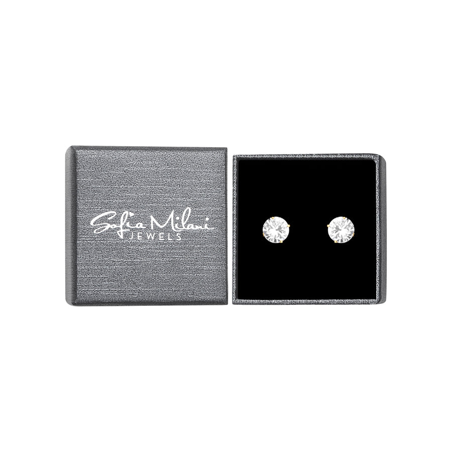 Boxansicht von Zirkonia Ohrstecker in 925 Silber von Sofia Milani - E1776