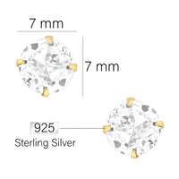 Maßenansicht von Zirkonia Ohrstecker in 925 Silber von Sofia Milani - E1776