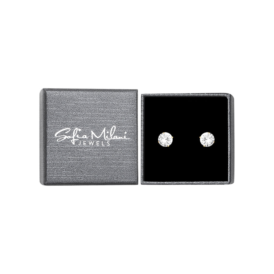 Boxansicht von Zirkonia Ohrstecker in 925 Silber von Sofia Milani - E1778