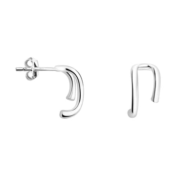 Haupt- und Seitenansicht von Doppelte Ohrstecker in 925 Silber von Sofia Milani - E1803