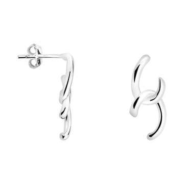 Haupt- und Seitenansicht von Doppelte Ohrstecker in 925 Silber von Sofia Milani - E1805